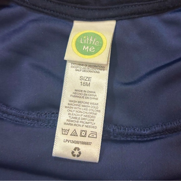 Little Me Night Sparkle Velour Hoodie Set, Navy Blue, 18 Months Christmas Winter - Picture 8 of 12